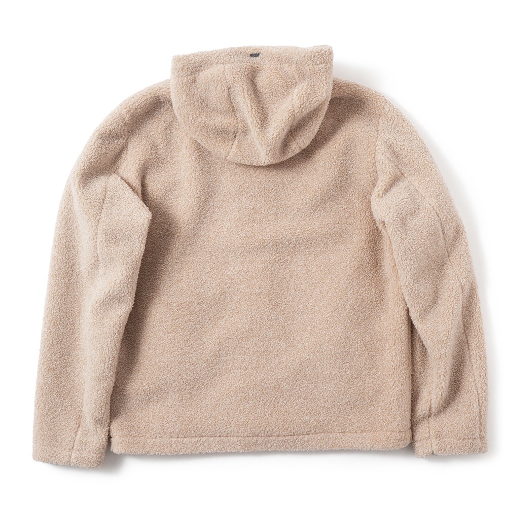 HERNO ヘルノ リゾート エコファー メランジフリース フーデッドブルゾン GI00105UR-12895 BEIGE