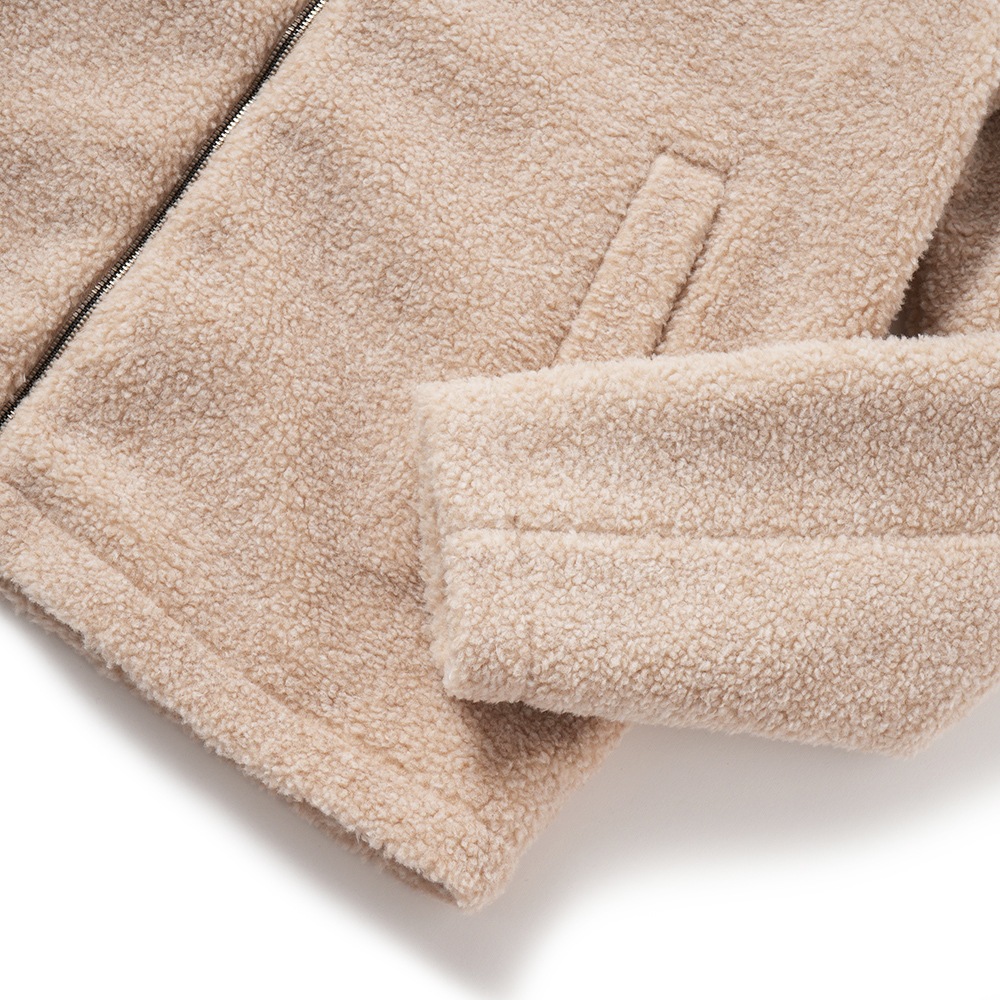 HERNO ヘルノ リゾート エコファー メランジフリース フーデッドブルゾン GI00105UR-12895 BEIGE