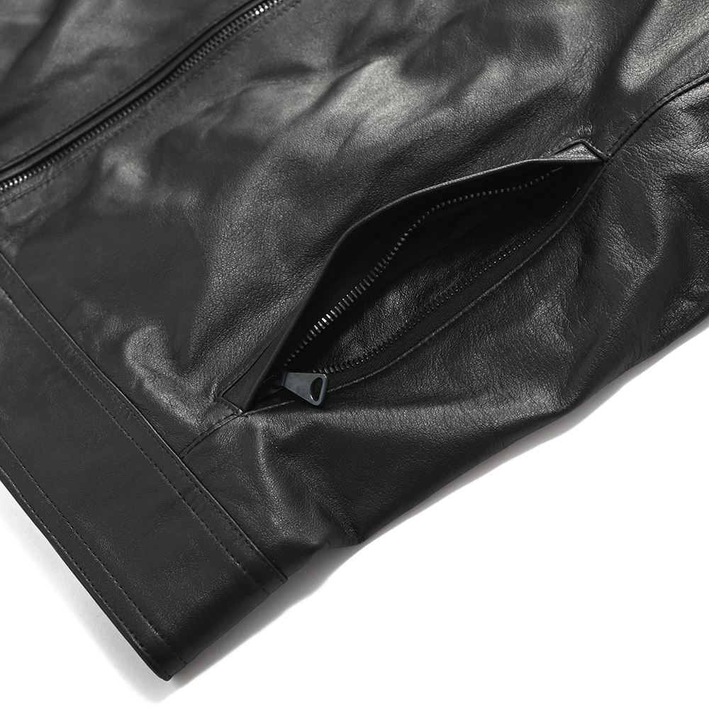 EMMETI エンメティ JURI NAPPA GOLD ユリ ナッパゴールド シングルライダースジャケット BLACK