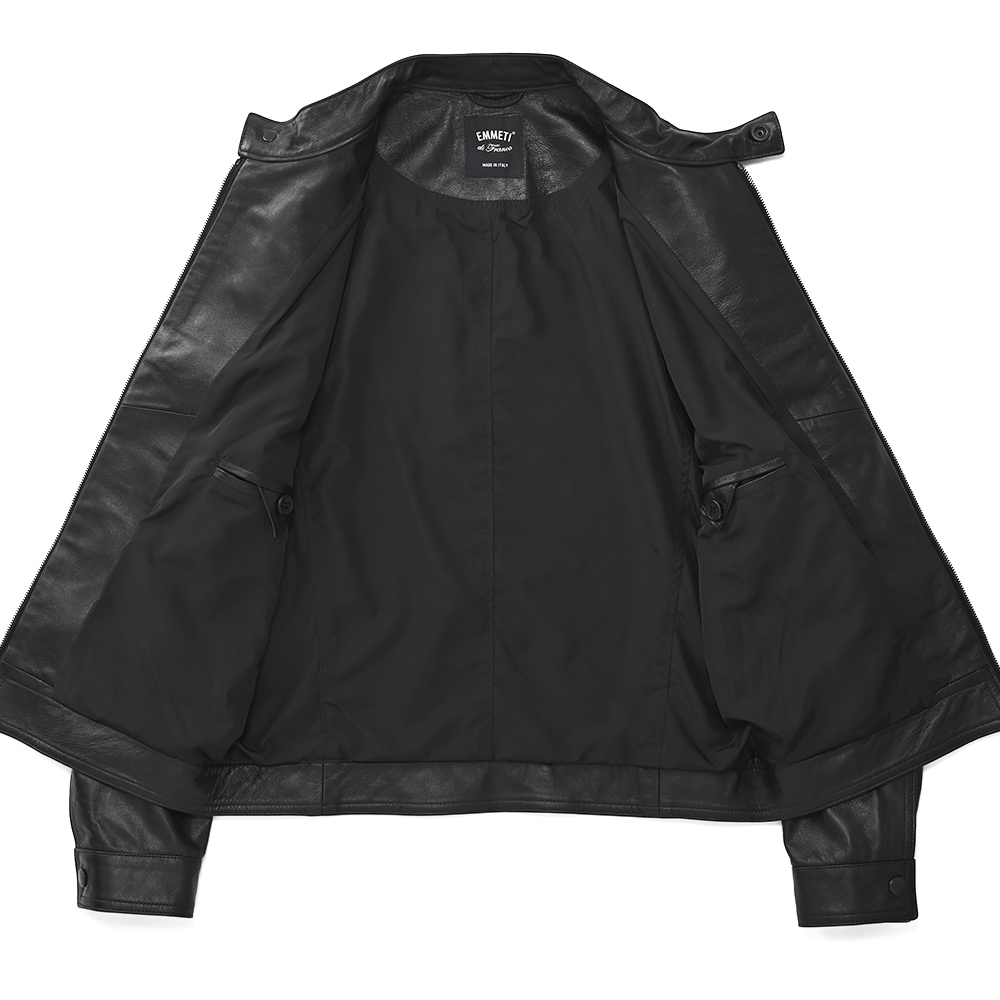 EMMETI エンメティ JURI NAPPA GOLD ユリ ナッパゴールド シングルライダースジャケット BLACK