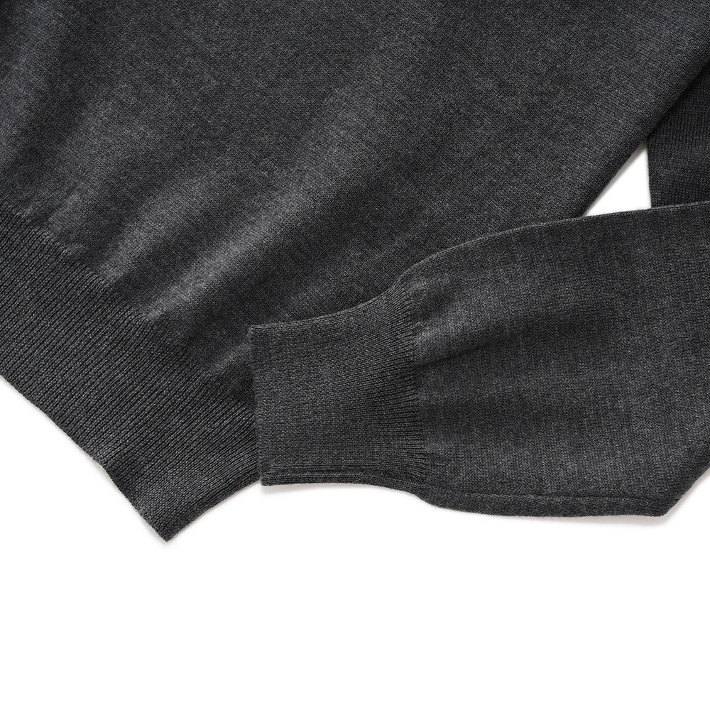 GRANSASSO グランサッソ メリノウール ニット モックネック ロングスリーブ 55108/14290 GRAY