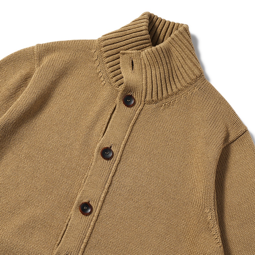 ZANONE ザノーネ CHIOTO コットン ミドルゲージ ニット スタンドカラーカーディガン 812485-ZM364 BEIGE