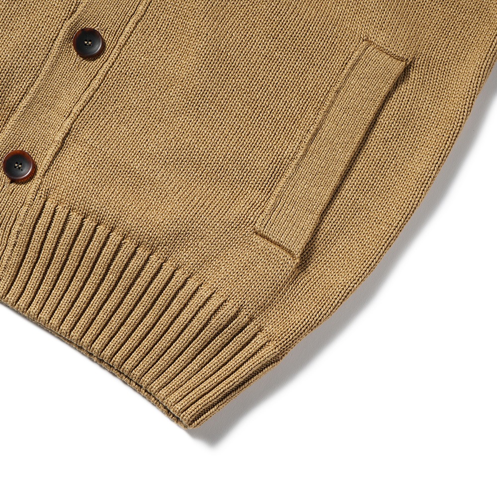 ZANONE ザノーネ CHIOTO コットン ミドルゲージ ニット スタンドカラーカーディガン 812485-ZM364 BEIGE