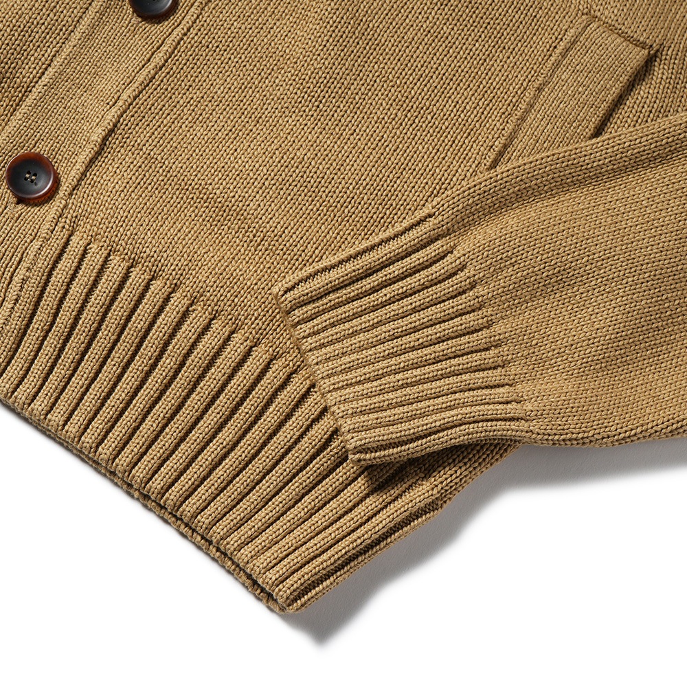 ZANONE ザノーネ CHIOTO コットン ミドルゲージ ニット スタンドカラーカーディガン 812485-ZM364 BEIGE