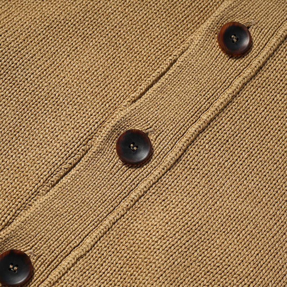 ZANONE ザノーネ CHIOTO コットン ミドルゲージ ニット スタンドカラーカーディガン 812485-ZM364 BEIGE