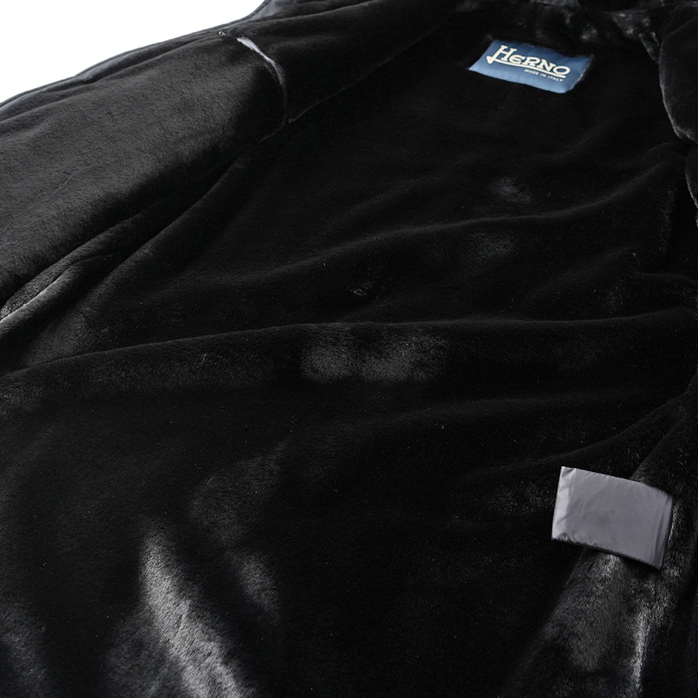 HERNO ヘルノ KEYSTONE 撥水ポリエステル 中綿 フーデッドコート PA000170U-12343Z BLACK