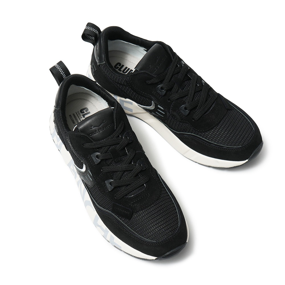 VOILE BLANCHE ボイルブランシェ CLUB01 スエード・ポリエステルメッシュ スニーカー 2019021/02 0A01 BLACK