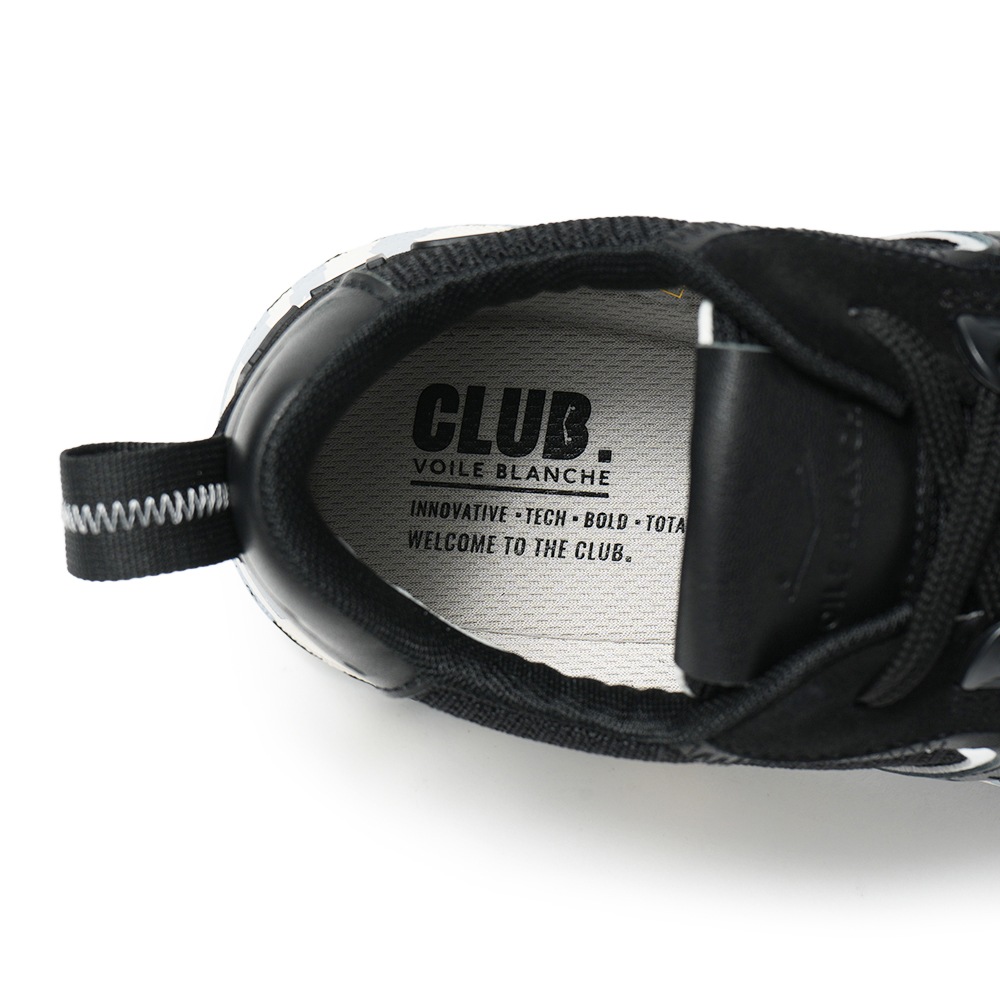 VOILE BLANCHE ボイルブランシェ CLUB01 スエード・ポリエステルメッシュ スニーカー 2019021/02 0A01 BLACK