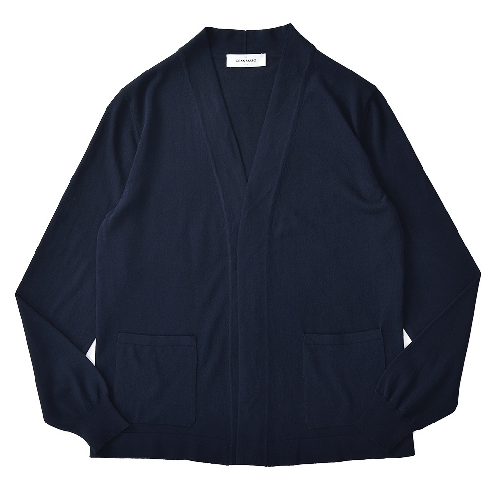GRANSASSO グランサッソ フレッシュコットン ニット ボタンレス