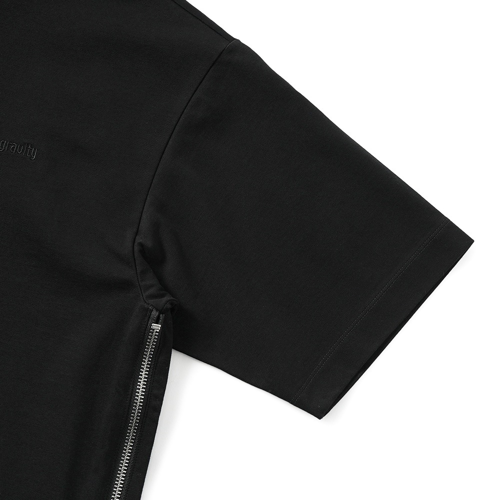 onegravity ワングラビティ サイドジップ ショートスリーブカットソー 51-234-13-040092 BLACK
