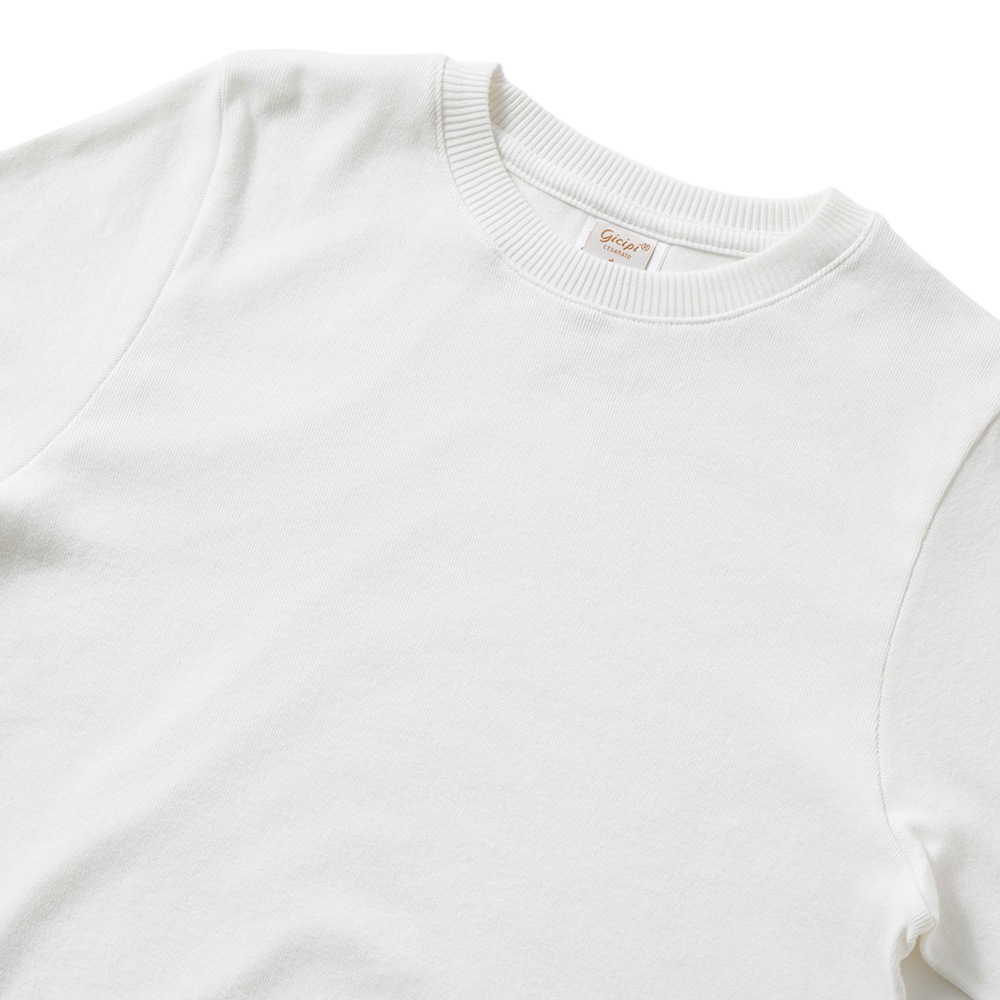 GICIPI ジチピ 2513A FRAGORA Cotone Soft フラーゴラ クルーネック ジャストフィット ニットソー Bianco
