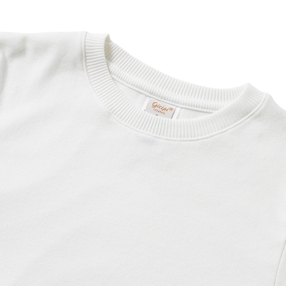 GICIPI ジチピ 2513A FRAGORA Cotone Soft フラーゴラ クルーネック ジャストフィット ニットソー Bianco