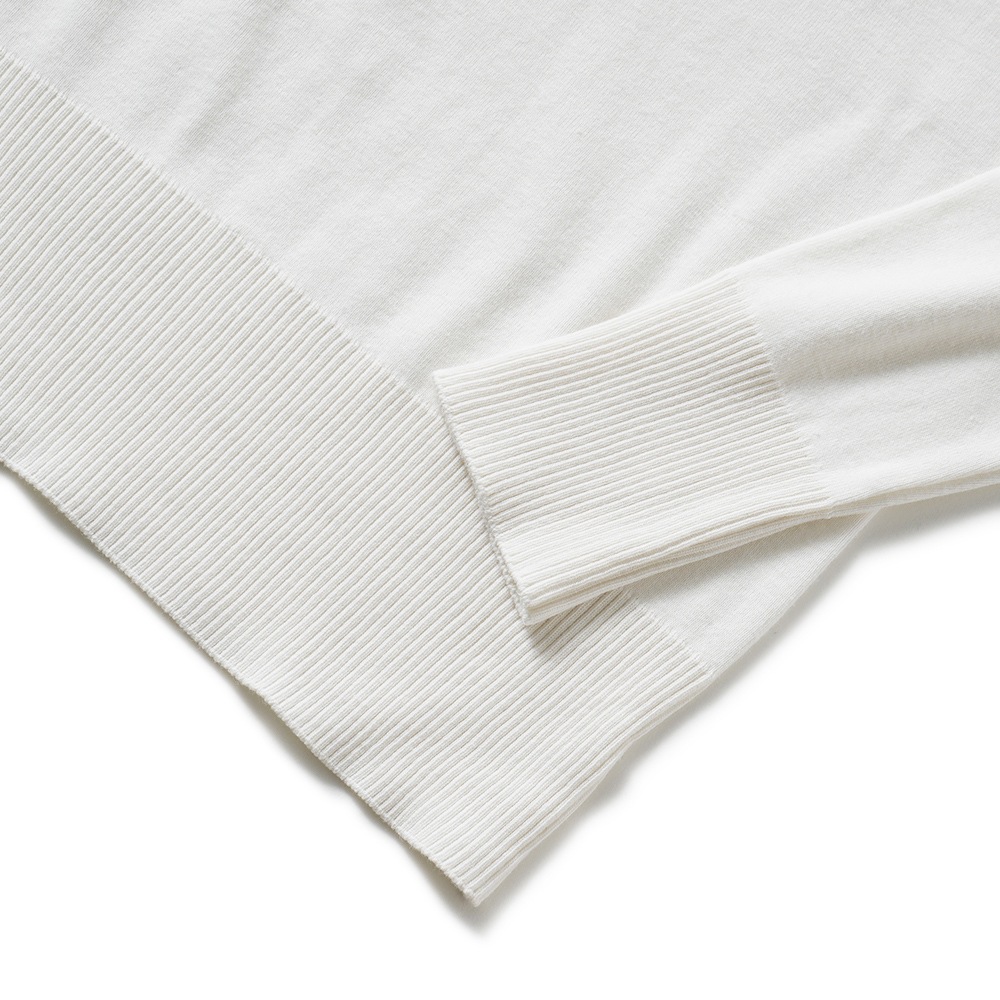 GICIPI ジチピ 2513A FRAGORA Cotone Soft フラーゴラ クルーネック ジャストフィット ニットソー Bianco