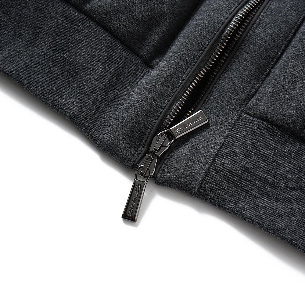 MOORER ムーレー VERUCCI-S3F ヴェルッチ ストレッチナイロン×スウェット コンビネーション フーデッドダウンブルゾン D.GRAY 　