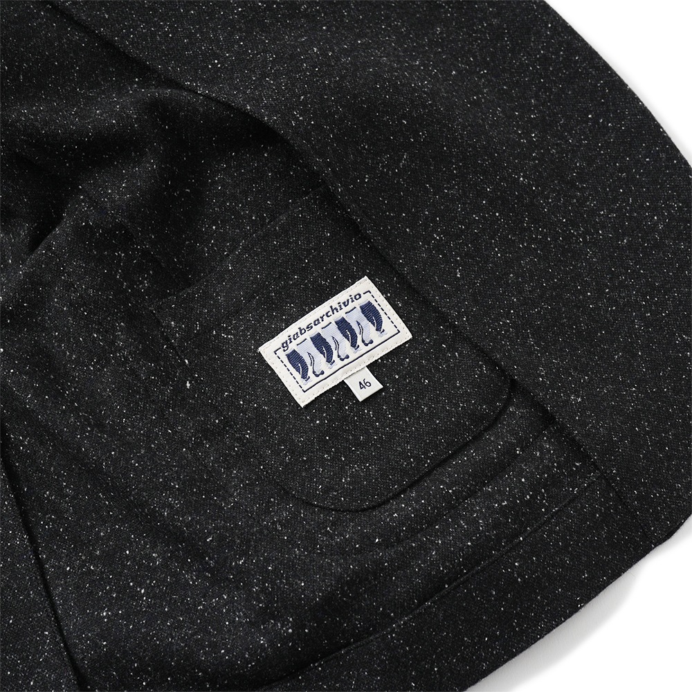 giab's ARCHIVIO ジャブスアルキヴィオ STROZZI/L A26125 ストロッツィ ウォッシャブルシルキーウール 2B ジャケット BLACK