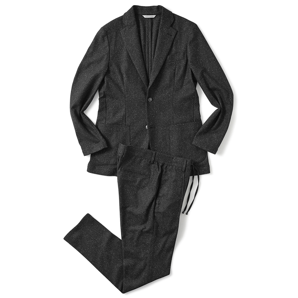 giab's ARCHIVIO ジャブスアルキヴィオ STROZZI/L A26125 ストロッツィ ウォッシャブルシルキーウール 2B ジャケット BLACK