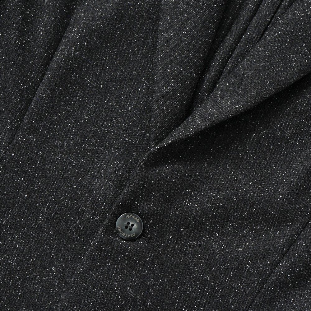 giab's ARCHIVIO ジャブスアルキヴィオ STROZZI/L A26125 ストロッツィ ウォッシャブルシルキーウール 2B ジャケット BLACK