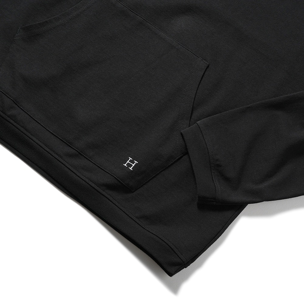 HOLLYWOOD RANCH MARKET ハリウッドランチマーケット Hエンブロイダリー ナローリブパーカ 1006720 BLACK