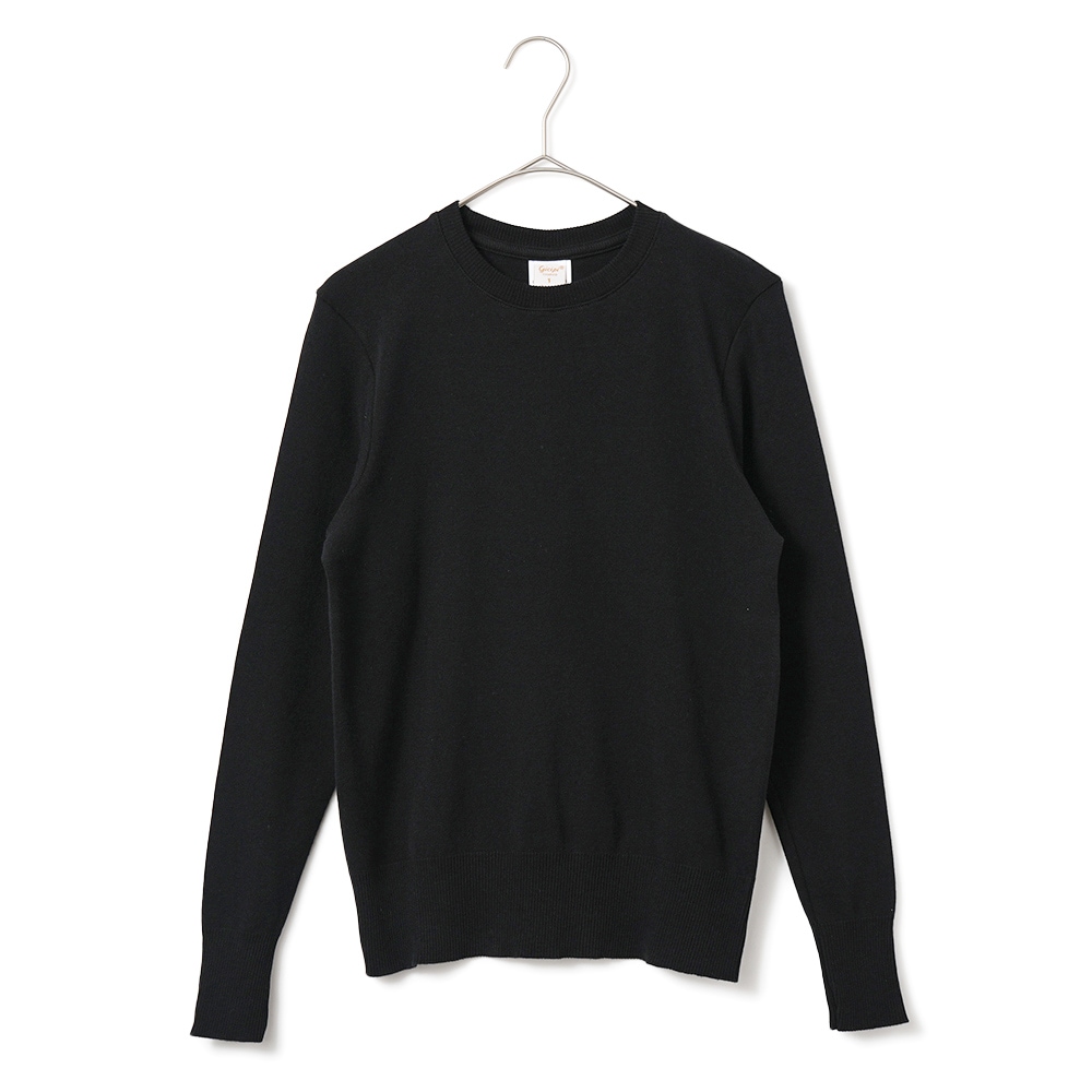 GICIPI ジチピ 2513A FRAGORA Cotone Soft フラーゴラ クルーネック ジャストフィット ニットソー Nero