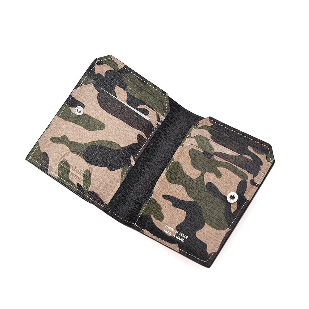 L'arcobaleno ラルコバレーノ スマートカードウォレット LA501GTCAMO KHAKI