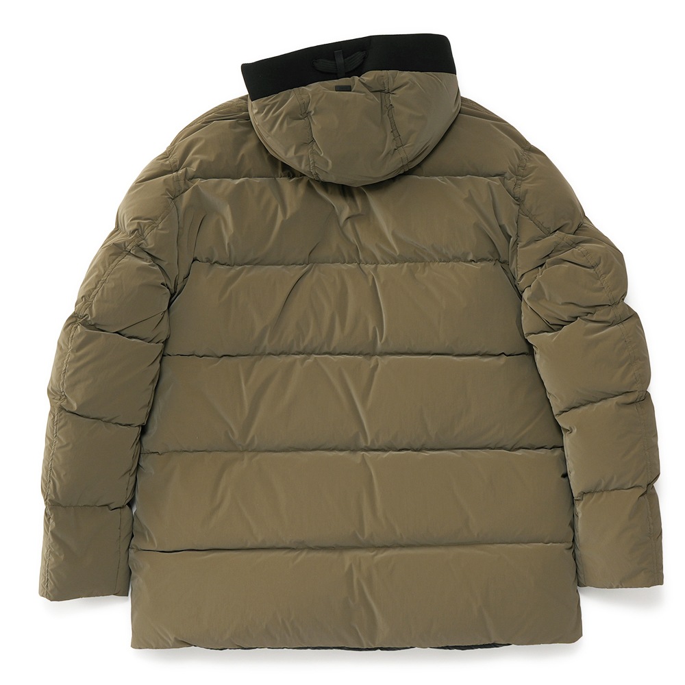 HERNO ヘルノ コーティング マットナイロン フーデッド ダウンジャケット PI001013U-12500＋39501/D KH.GREEN