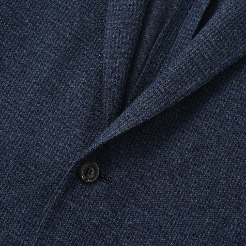 BOGLIOLI ボリオリ EMPTY JACKET コットンジャージー ガンクラブチェック 2B ジャケット OG0166/FB5018 NAVY