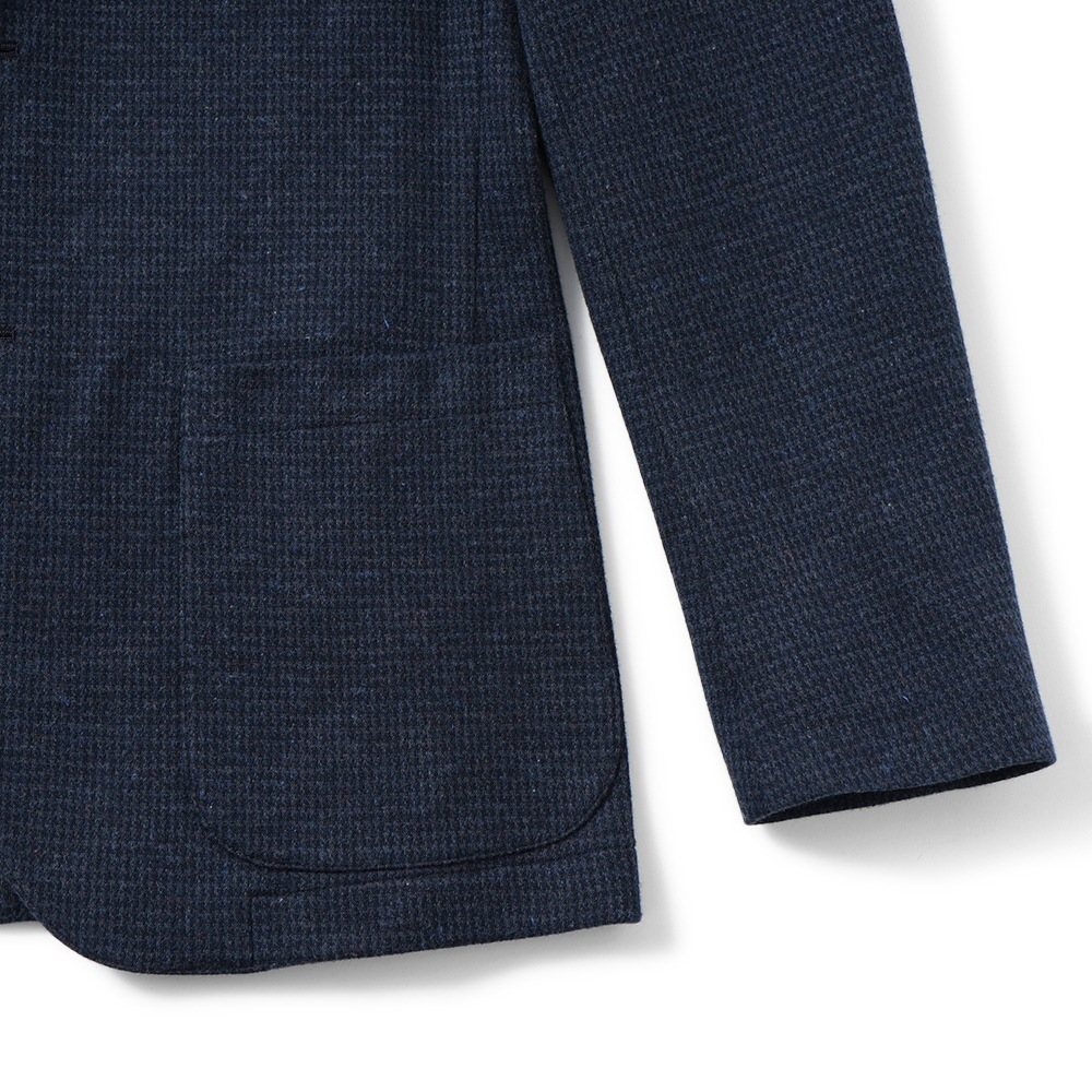 BOGLIOLI ボリオリ EMPTY JACKET コットンジャージー ガンクラブチェック 2B ジャケット OG0166/FB5018 NAVY