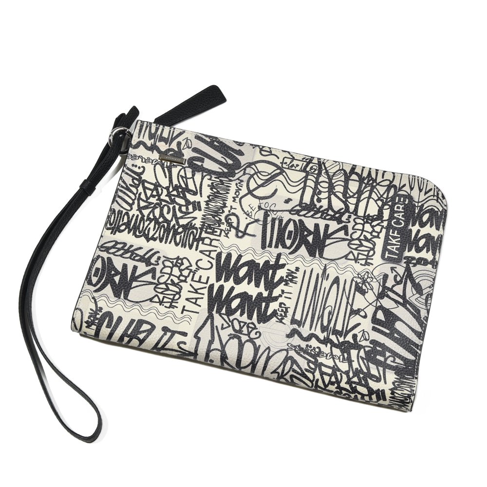ZANELLATO ザネラート NENO L GRAFFITI ストラップ付 レザークラッチ 