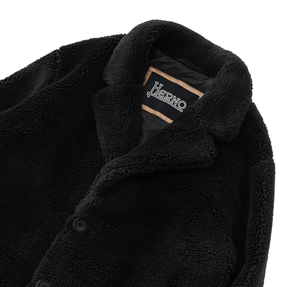 HERNO ヘルノ エコファー チェスターコート CA000162U-12536 BLACK