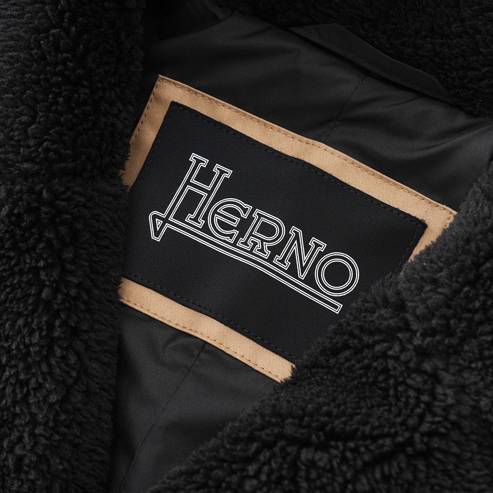 HERNO ヘルノ エコファー チェスターコート CA000162U-12536 BLACK