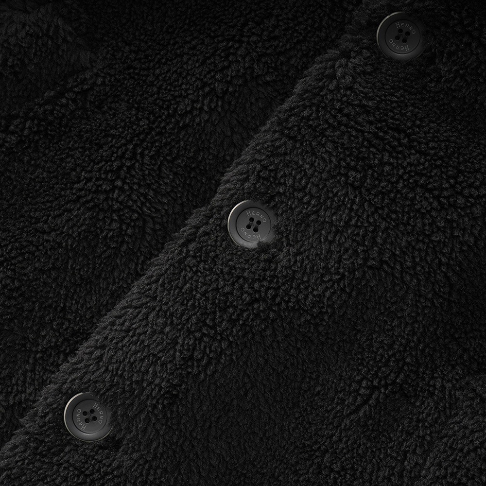 HERNO ヘルノ エコファー チェスターコート CA000162U-12536 BLACK