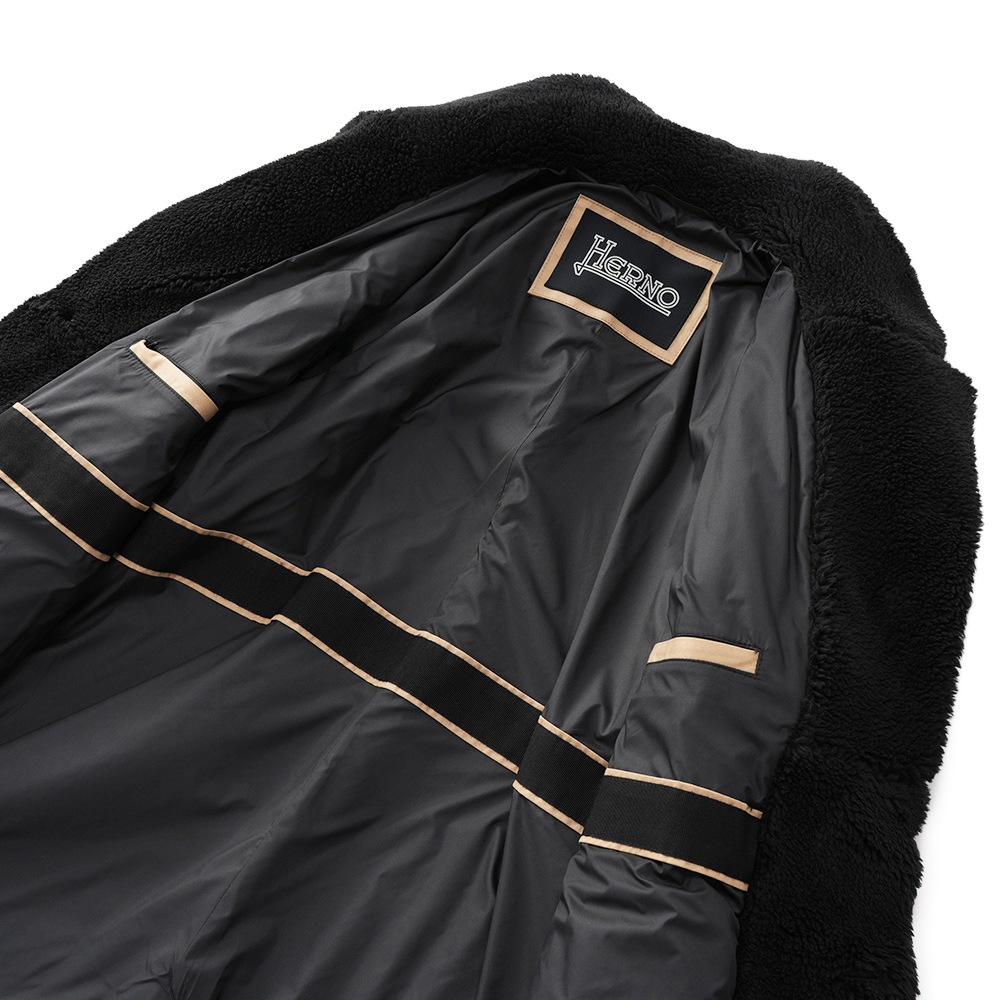 HERNO ヘルノ エコファー チェスターコート CA000162U-12536 BLACK