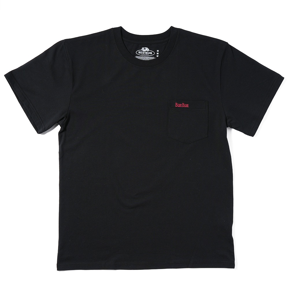 FRUIT OF THE LOOM・BLUE BLUE フルーツオブザルーム×ブルーブルー FRUIT OF THE LOOM・BLUE BLUE オーガニックコットン 2パック ポケットTシャツ/24 BLACK