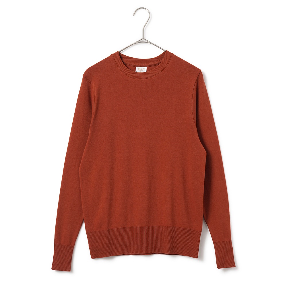 GICIPI ジチピ 2513A FRAGORA Cotone Soft フラーゴラ クルーネック ジャストフィット ニットソー Mattone