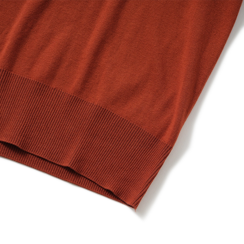 GICIPI ジチピ 2513A FRAGORA Cotone Soft フラーゴラ クルーネック ジャストフィット ニットソー Mattone