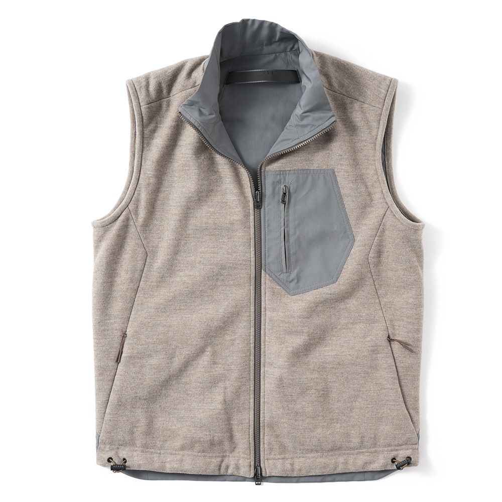 SEASE シーズ PADDED EXPLORER VEST OV034/TJ109 中綿 エクスプローラー ベスト N41 OYSTER
