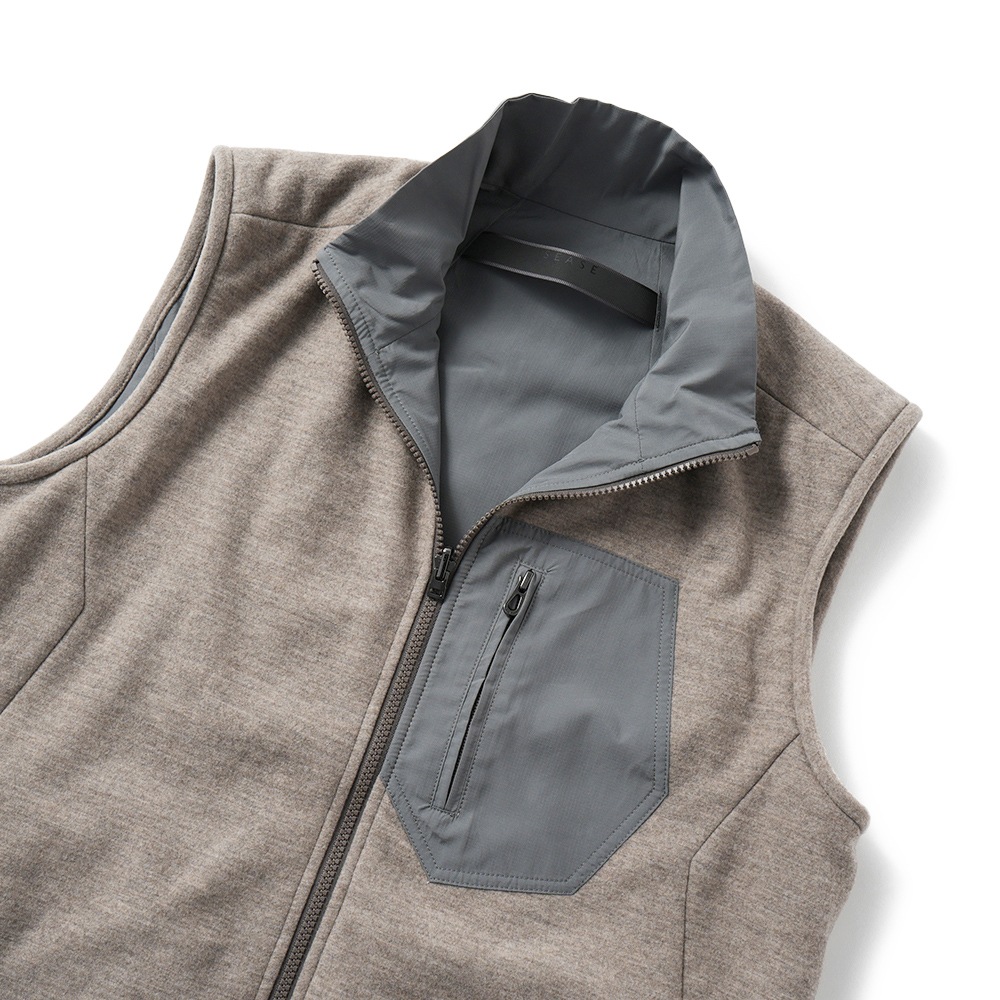 SEASE シーズ PADDED EXPLORER VEST OV034/TJ109 中綿 エクスプローラー ベスト N41 OYSTER