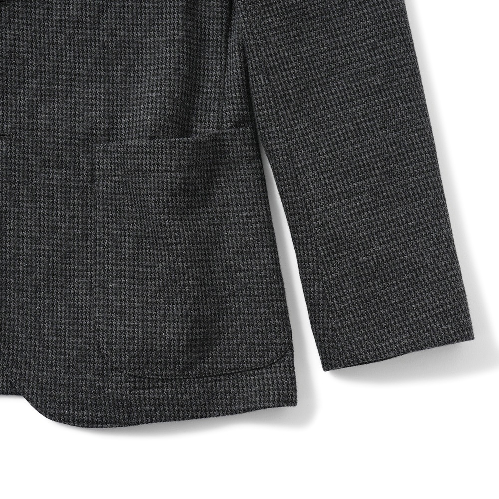 BOGLIOLI ボリオリ EMPTY JACKET コットンジャージー ガンクラブチェック 2B ジャケット OG0166/FB5018 D.GRAY