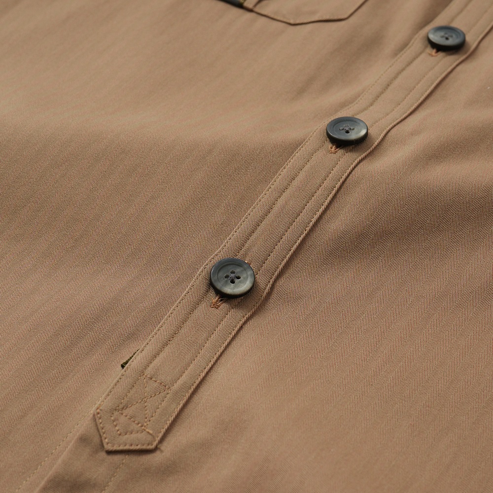 SEASE シーズ CAMICIA GENERALE JJ043/TN363 コットン ソラーロ ヘリンボーン オーバーシャツ R11 IRIDESCENT DESERT