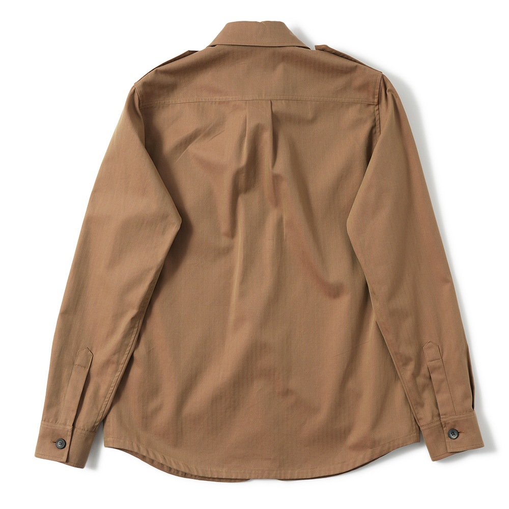SEASE シーズ CAMICIA GENERALE JJ043/TN363 コットン ソラーロ ヘリンボーン オーバーシャツ R11 IRIDESCENT DESERT
