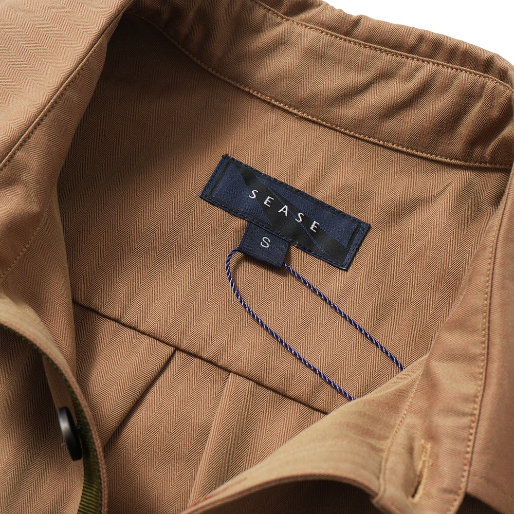 SEASE シーズ CAMICIA GENERALE JJ043/TN363 コットン ソラーロ ヘリンボーン オーバーシャツ R11 IRIDESCENT DESERT