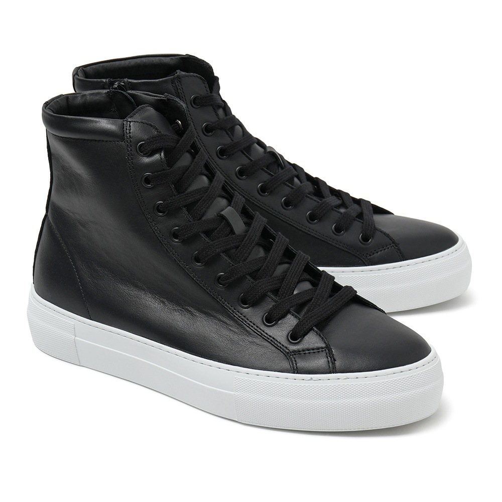 PELLICO SUNNY ペリーコサニー GIOIA M029 LOTUS 3.5cm スムースレザー ハイカットシューズ BLACK