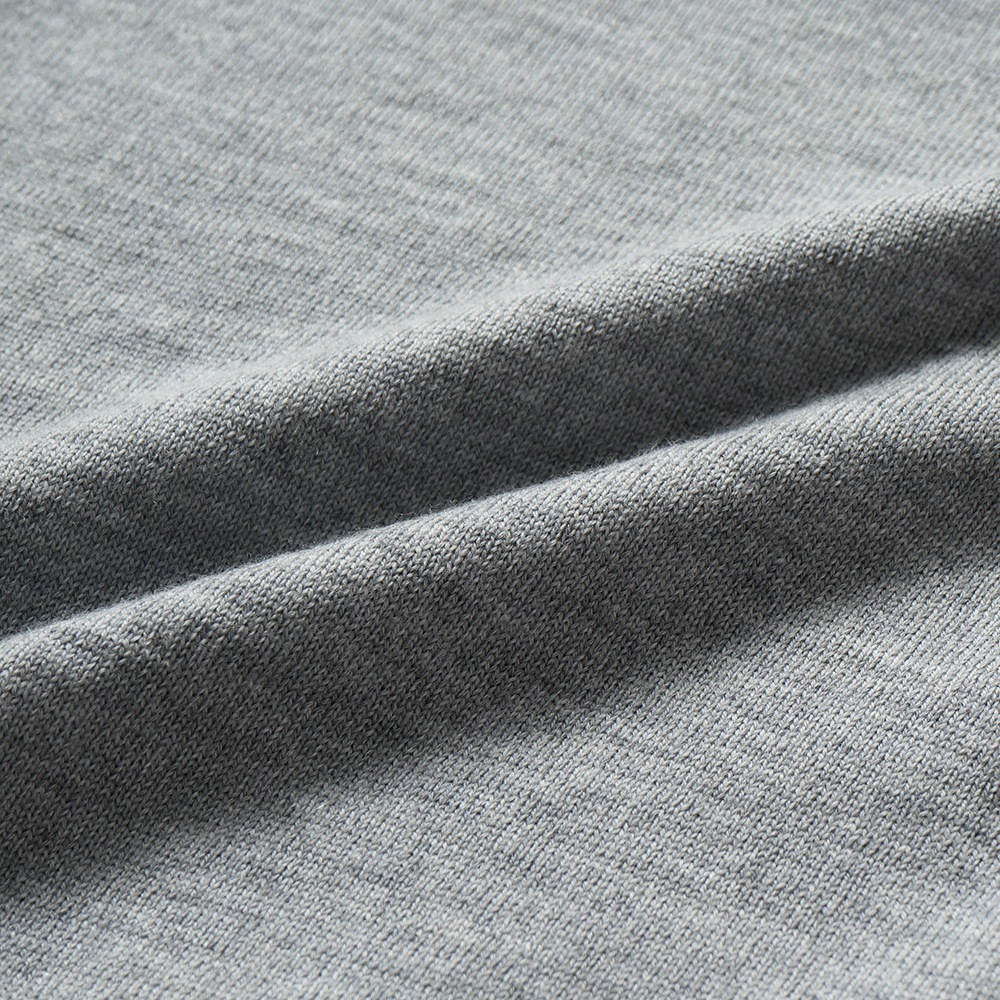 GRANSASSO グランサッソ メリノウール ニット ジップアップ スタンドカラー カーディガン 55144/14290 L.GRAY