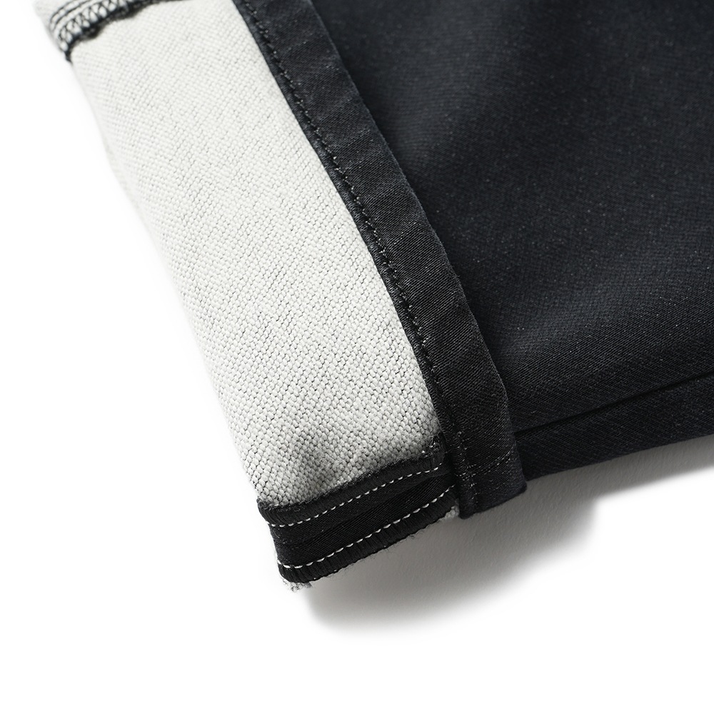 ROY ROGER'S ロイ ロジャース LEONARD JP MAN BLACK FLEECE DARK レオナルド デニムライクスウェット 5ポケットパンツ DENIM BLACK
