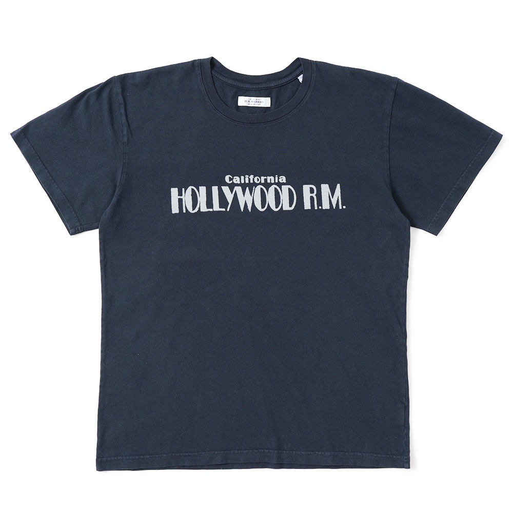 HOLLYWOOD RANCH MARKET ハリウッドランチマーケット HOLLYWOOD サインボード ショートスリーブTシャツ 1020450 NAVY
