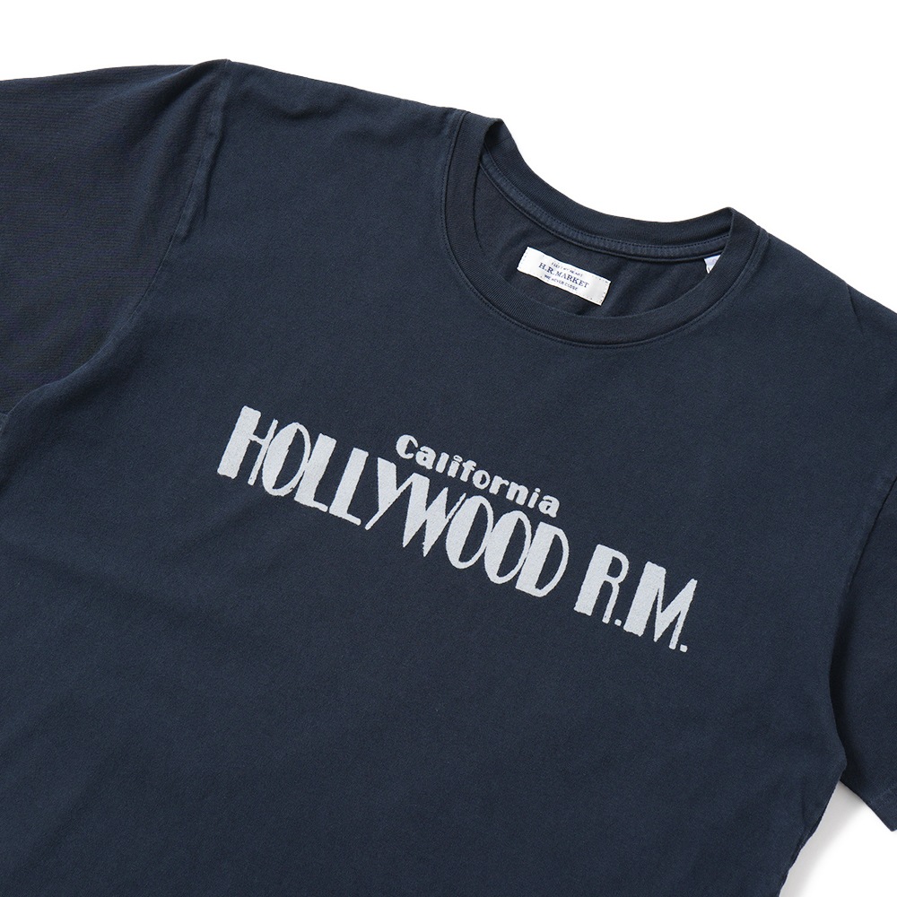 HOLLYWOOD RANCH MARKET ハリウッドランチマーケット HOLLYWOOD サインボード ショートスリーブTシャツ 1020450 NAVY