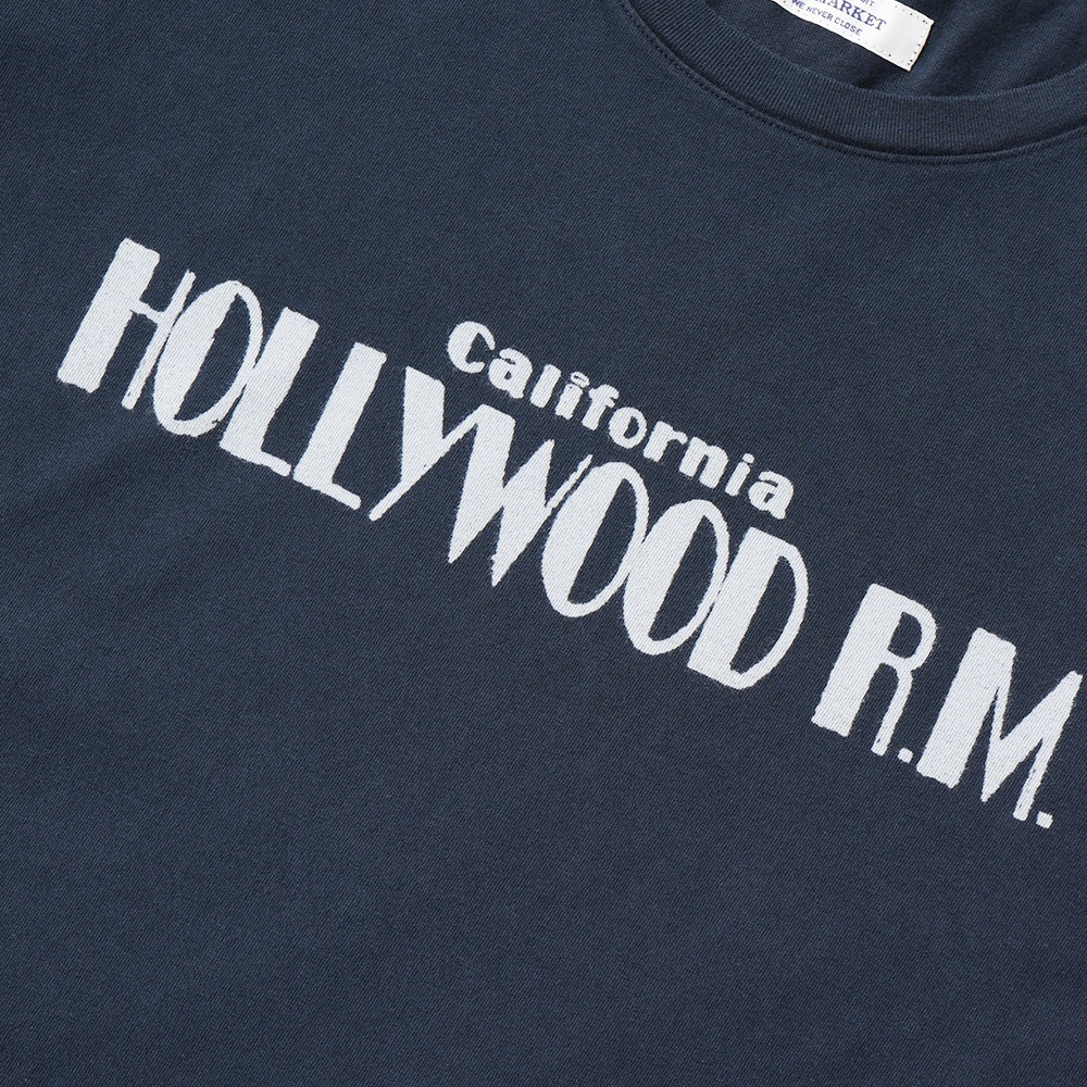 HOLLYWOOD RANCH MARKET ハリウッドランチマーケット HOLLYWOOD サインボード ショートスリーブTシャツ 1020450 NAVY