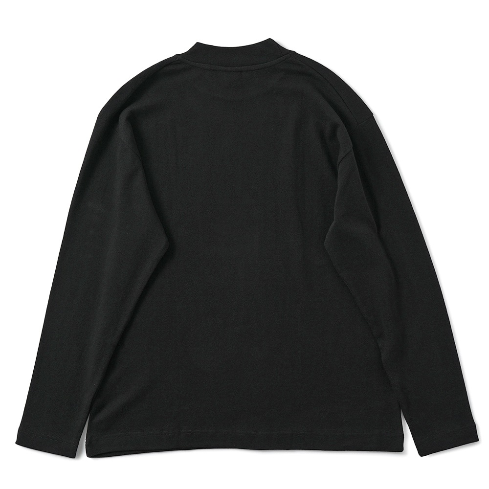 GICIPI ジチピ 2409A DELFINO デルフィーノ COSTINA 1x1 コスティーナ ウノ・ペル・ウノ クルーネック ベーシックフィット ロングスリーブカットソー NERO