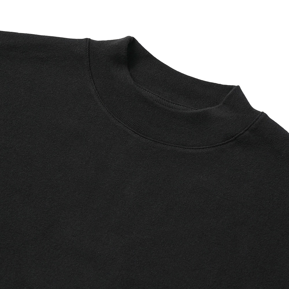 GICIPI ジチピ 2409A DELFINO デルフィーノ COSTINA 1x1 コスティーナ ウノ・ペル・ウノ クルーネック ベーシックフィット ロングスリーブカットソー NERO