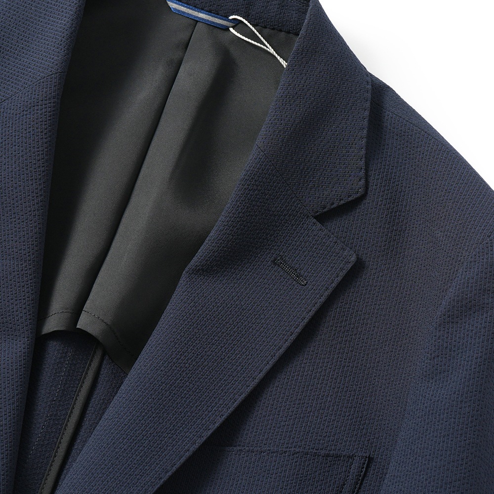 junhashimoto ジュンハシモト LIGHT 2B JACKET -STRETCH SEERSUCKER- ライト2B ジャケット ストレッチシアサッカー 1032510006 NAVY